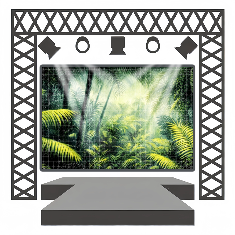Jungle Mist Tropical Stage - Reggae / Latin Fusion Backdrop