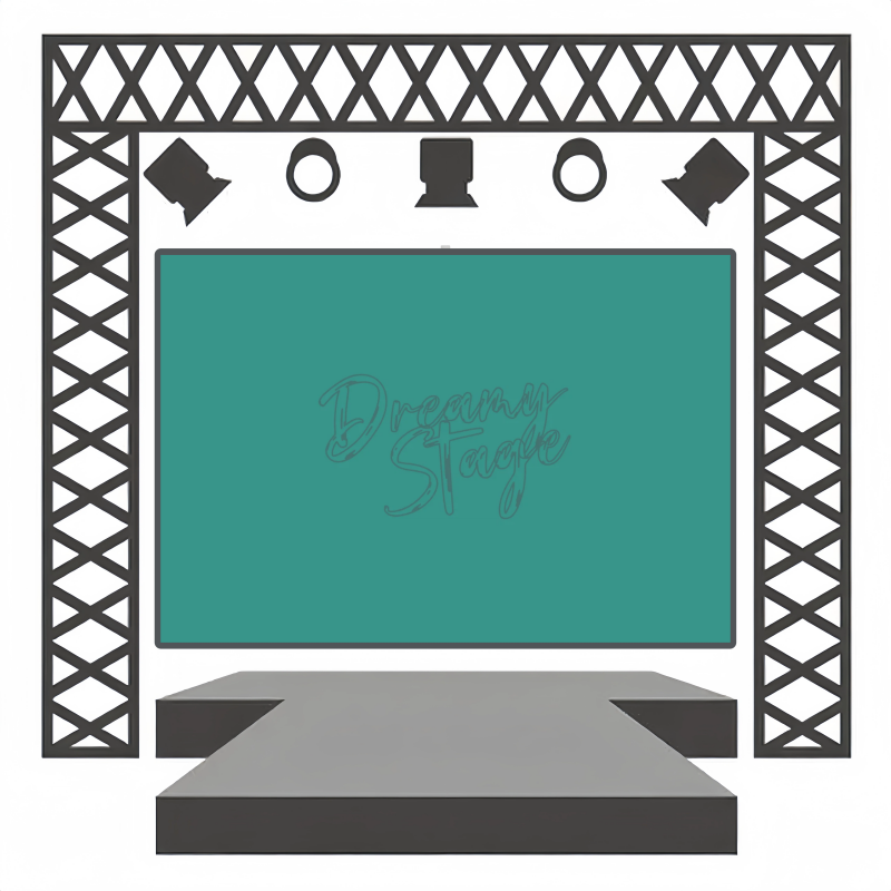 Teal Monologue - Band Backdrops Rental