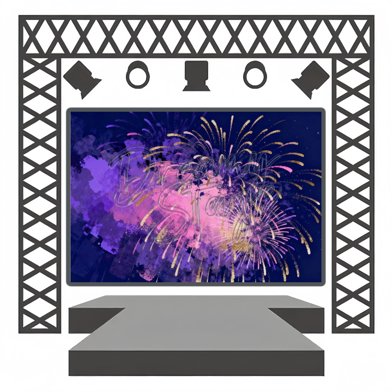Firework Rave - Band Performance Backdrop Rental