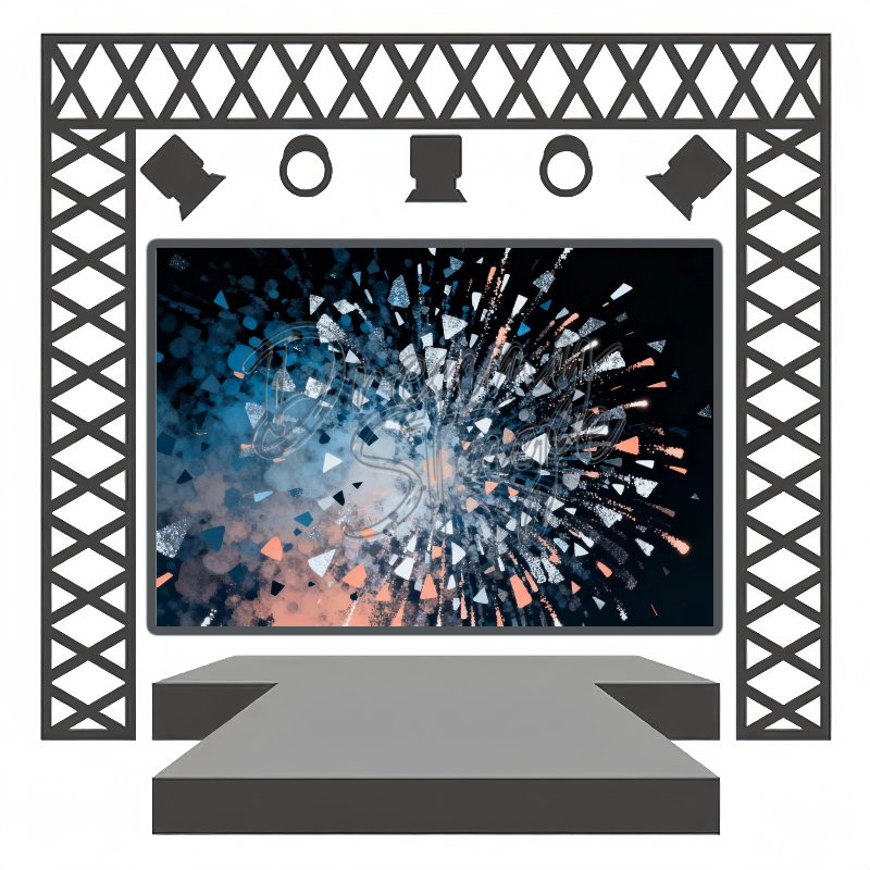 Comet Burst - Band Performance Backdrops Rental