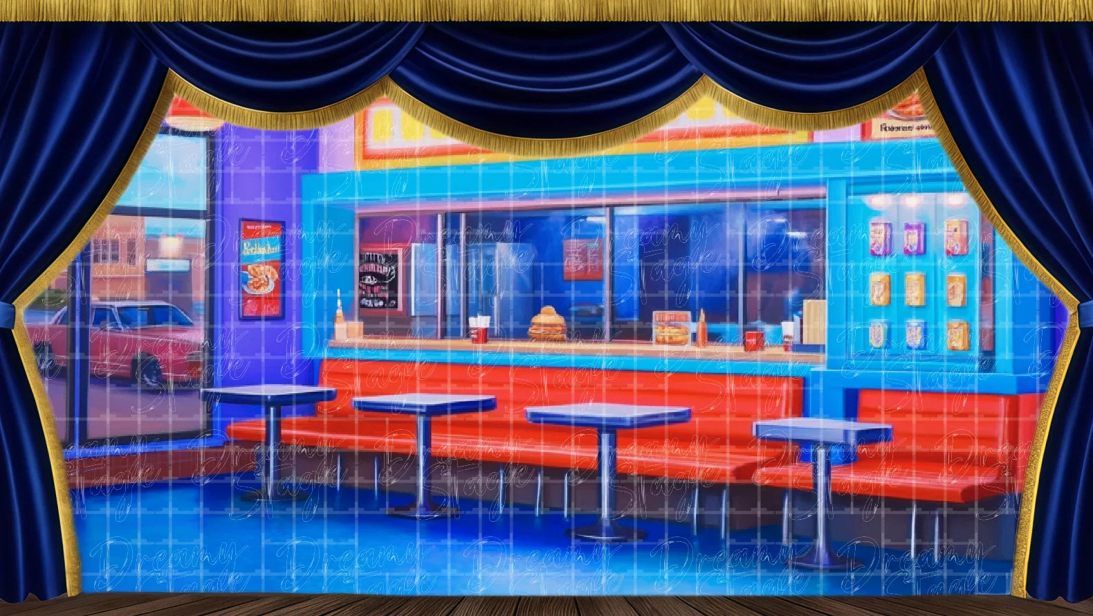 Retro & Vintage Eras Backdrops -Stage Scenery for 1920s through 1980s