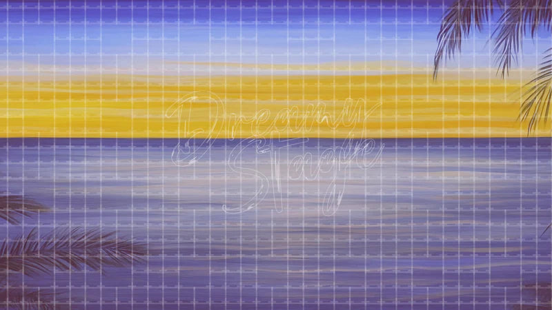 Minimal Ocean Horizon Sunset digital stage backdrop for theatre projection, dance recital, school musical, community theatre, LED screen background, and printable stage scenery. Suitable for Moana, The Little Mermaid, Little Mermaid inspired productions,