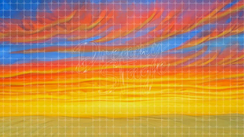 Fiery Desert Sunset Sky digital stage backdrop for theatre projection, dance recital, school musical, community theatre, LED screen background, and printable stage scenery. Suitable for Joseph and the Amazing Technicolor Dreamcoat, Joseph, The Prince of Egypt inspired productions,