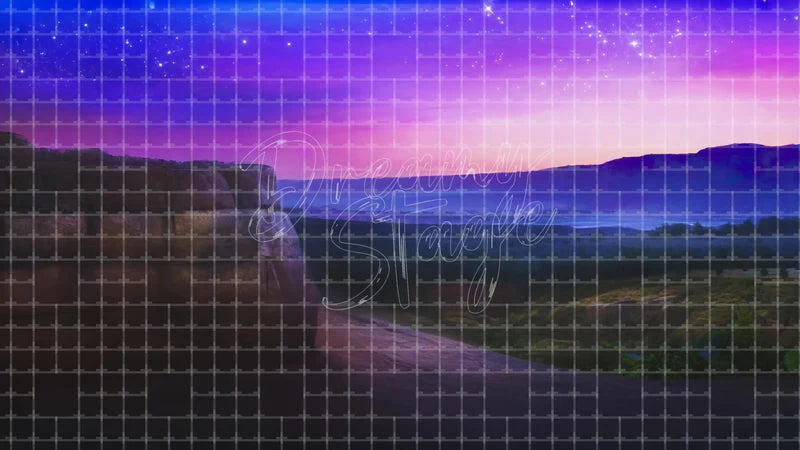 Desert Sunset Canyon digital stage backdrop for theatre projection, dance recital, school musical, community theatre, LED screen background, and printable stage scenery. Suitable for Joseph and the Amazing Technicolor Dreamcoat, Joseph, The Prince of Egypt inspired productions,