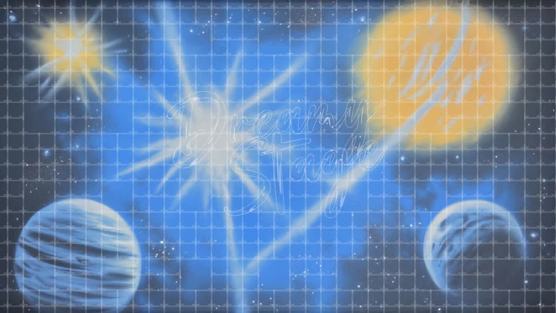 Solar System Planets Digital digital stage backdrop for theatre projection, dance recital, school musical, community theatre, LED screen background, and printable stage scenery. Suitable for The Little Prince, Little Prince, Peter and the Starcatcher inspired productions,