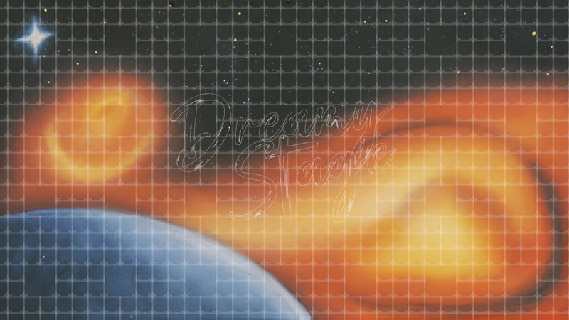 Orange Nebula Space digital stage backdrop for theatre projection, dance recital, school musical, community theatre, LED screen background, and printable stage scenery. Suitable for The Little Prince, Little Prince, Peter and the Starcatcher inspired productions,