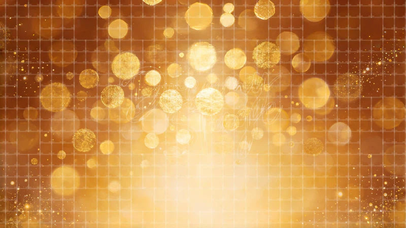 Gold Bokeh Lights digital stage backdrop for theatre projection, dance recital, school musical, community theatre, LED screen background, and printable stage scenery. Suitable for The Great Gatsby, Great Gatsby, Chicago inspired productions,