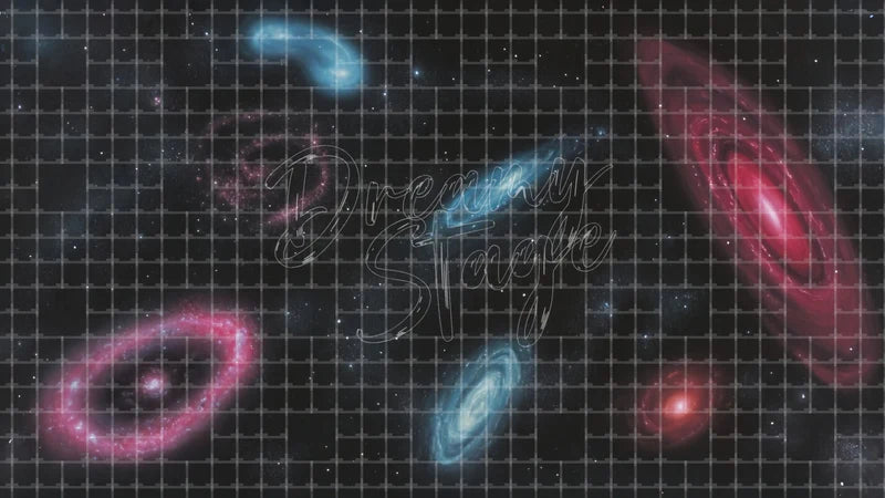 Deep Space Nebula Galaxies digital stage backdrop for theatre projection, dance recital, school musical, community theatre, LED screen background, and printable stage scenery. Suitable for The Little Prince, Little Prince, Peter and the Starcatcher inspired productions,