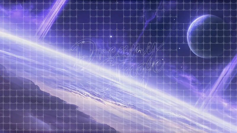 Purple Planet Horizon Space digital stage backdrop for theatre projection, dance recital, school musical, community theatre, LED screen background, and printable stage scenery. Suitable for The Little Prince, Little Prince, Peter and the Starcatcher inspired productions,