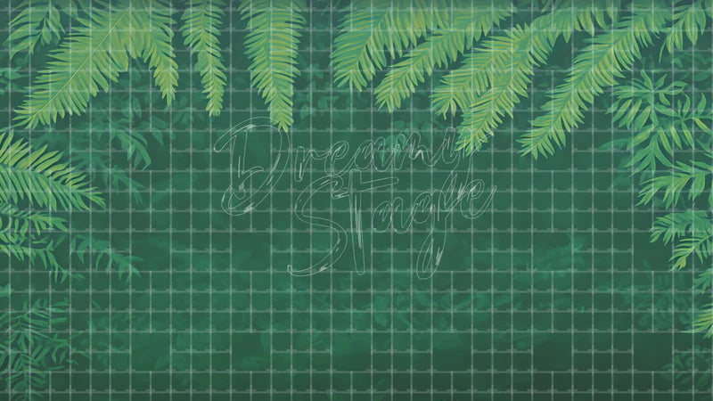 Deep Fern Texture digital stage backdrop for theatre projection, dance recital, school musical, community theatre, LED screen background, and printable stage scenery. Suitable for The Jungle Book, Jungle Book, Tarzan inspired productions,