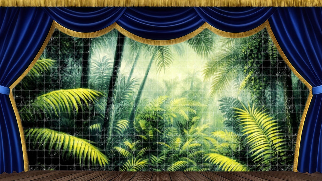 Jungle Mist Tropical Stage - Reggae & Latin Fusion Backdrop
