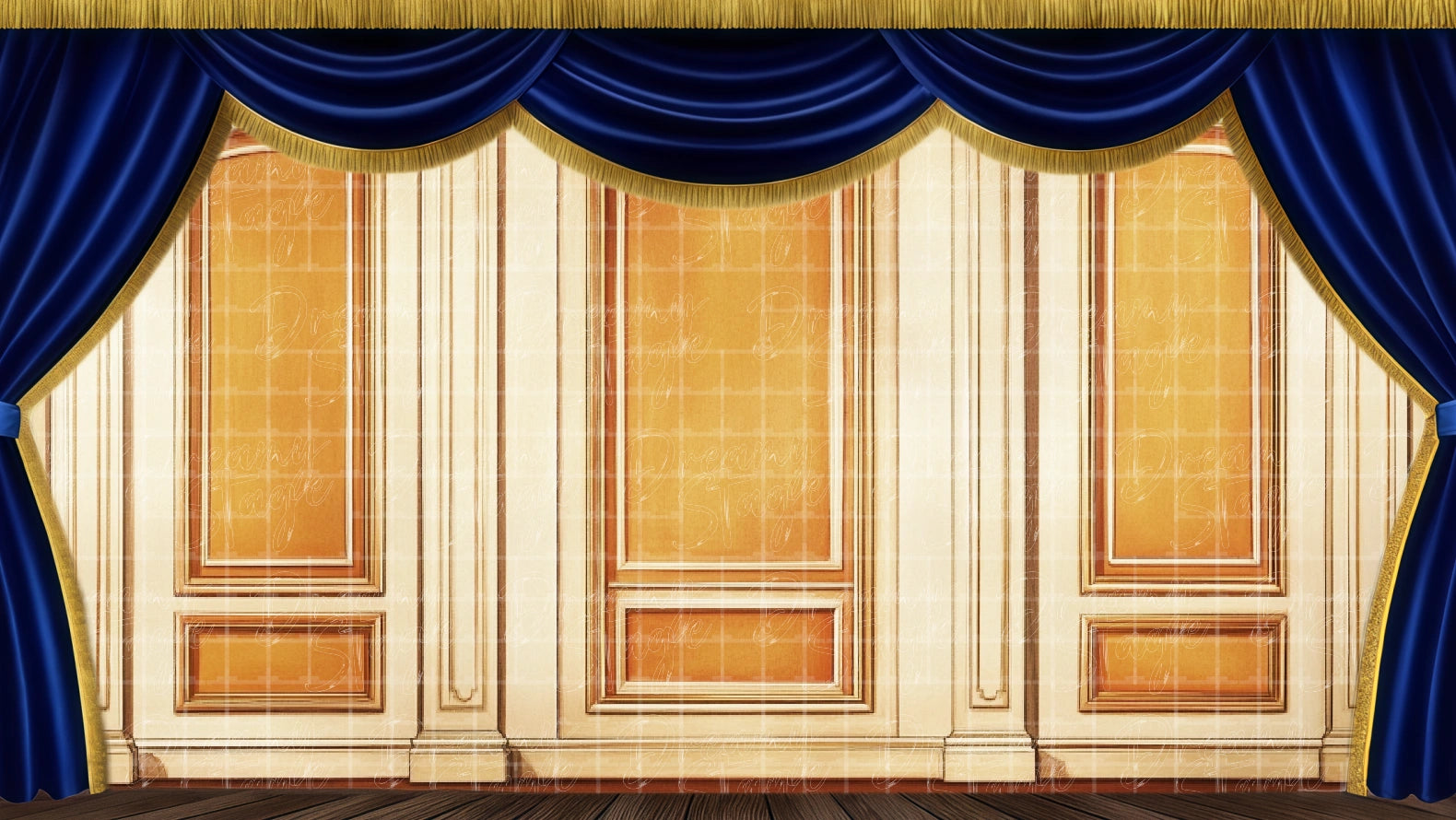 ballroom wall backdrop musical. Digital stage backdrop for HD projection, virtual scenery, and theatrical use.