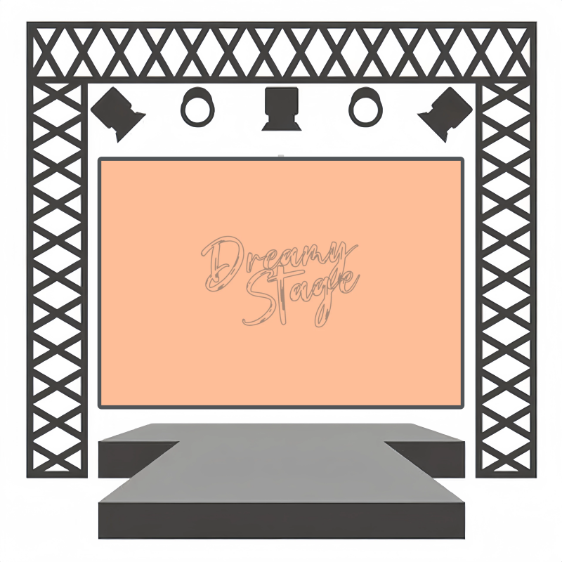 Soft Peachlight - Live house performance backdrops