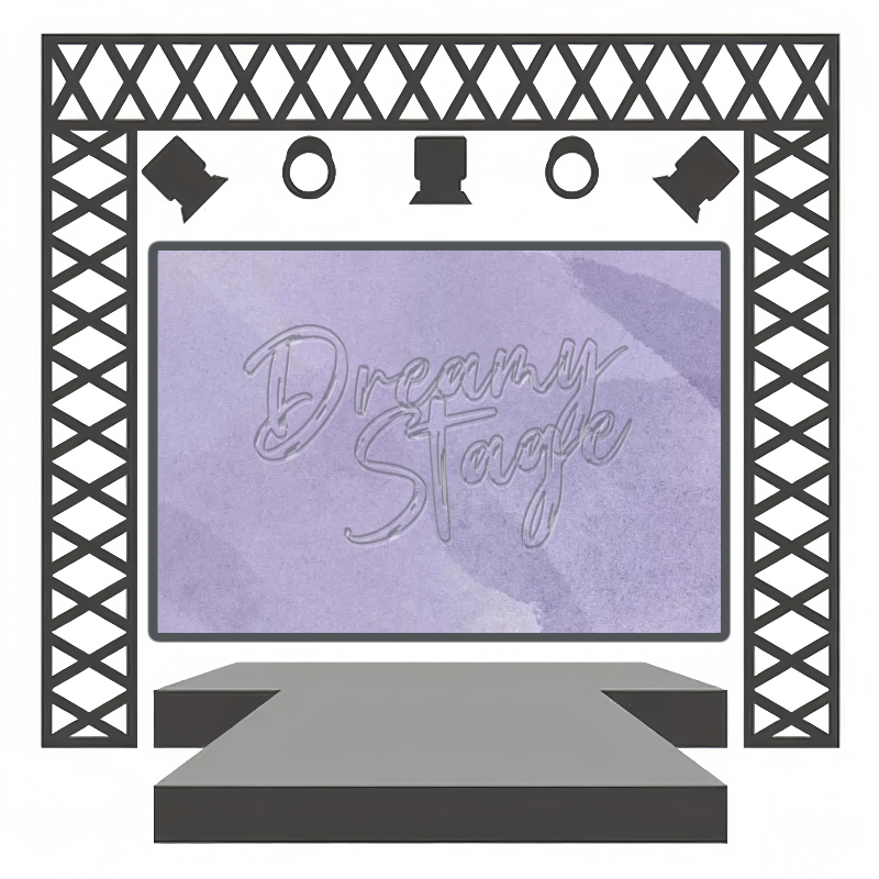 Lavender Brushstrokes - Band Performance Backdrop for sale