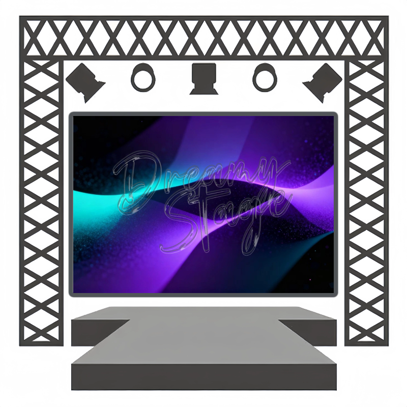 Neon Cascade - Rental Band Backdrops