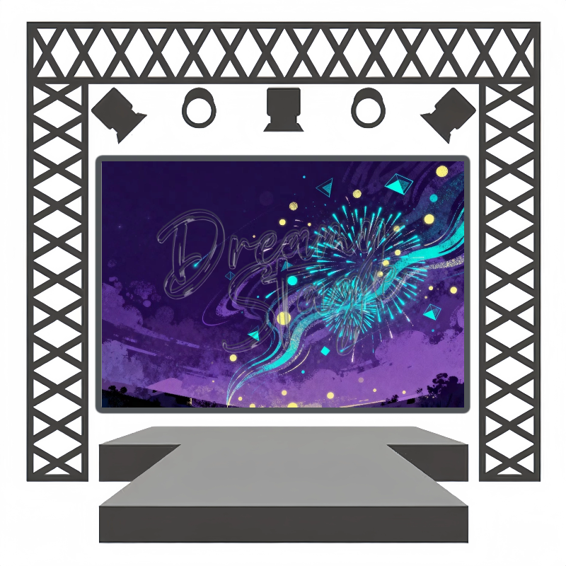 Quasar Bloom - Rental Band Performance Backdrop