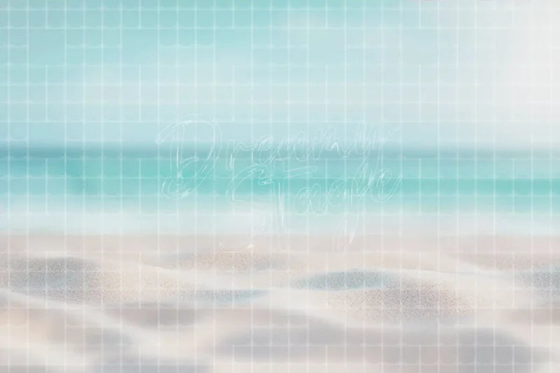Soft Blurred Ocean Beach digital decor backdrop and high-resolution summer event background for summer events, beach parties, hotel decor, resort displays, restaurant and bar decor, photo booths, projection, LED screens, and local printing.