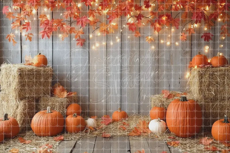 Rustic Pumpkin Hay Wall digital decor backdrop, high-resolution fall farmhouse background for fall events, autumn photo booths, pumpkin patch displays, Thanksgiving decor, shop windows, projection, LED screens, digital screens, local printing, and seasonal decor, including instant download artwork for backdrop, background, photo booth, shop window, projection, LED screen, and local printing use.