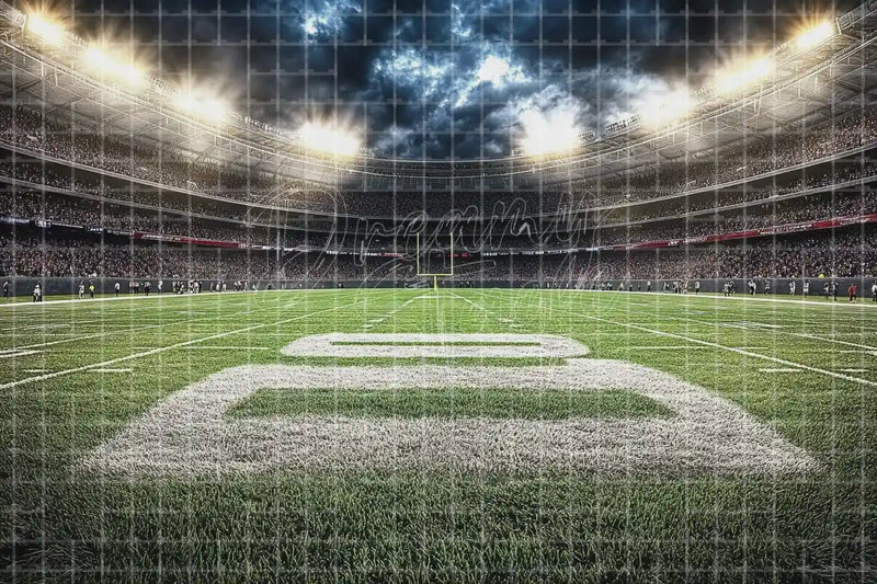 Football Stadium Field digital backdrop and photo booth background for Sports Photo Booth Game Day Event Decor and Stage Background, ideal for event decor, local printing, projector screens, LED displays, and themed stage backgrounds.