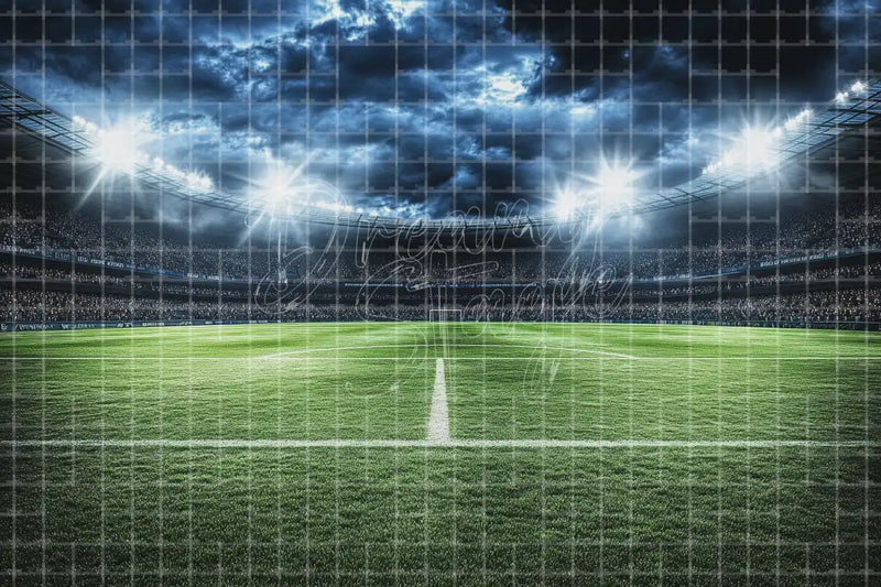 Soccer Stadium Field digital backdrop and photo booth background for Sports Event Photo Booth Tournament Decor and Projection Background, ideal for event decor, local printing, projector screens, LED displays, and themed stage backgrounds.