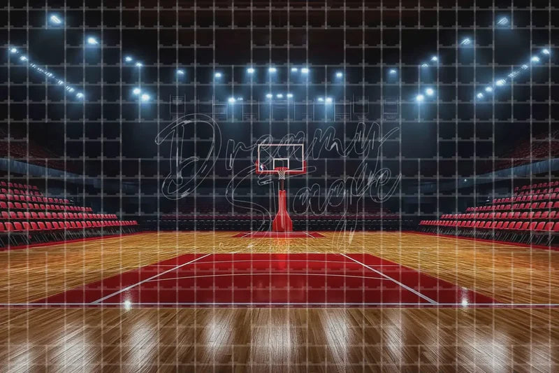 Basketball Court Arena digital backdrop for Sports Photo Booth Team Event Decor and Stage Performance Background, perfect as a photo booth background, event decor backdrop, local print backdrop, projection screen, or stage background.