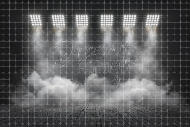 Black Smoke Stage Lights digital backdrop and photo booth background for Concert Photo Booth Dance Performance and Theatre Background, ideal for event decor, local printing, projector screens, LED displays, and themed stage backgrounds.