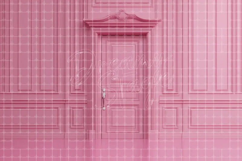 Pink Wall Panel Door digital backdrop and photo booth background for Fashion Photo Booth Event Decor and Studio Background, ideal for event decor, local printing, projector screens, LED displays, and themed stage backgrounds.