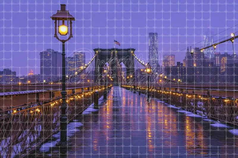 City Bridge Twilight digital backdrop and photo booth background for Travel Photo Booth Urban Event Decor and Stage Background, ideal for event decor, local printing, projector screens, LED displays, and themed stage backgrounds.