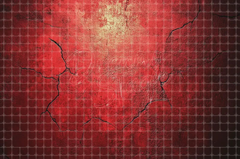 Red Cracked Texture digital backdrop and photo booth background for Halloween Photo Booth Grunge Event Decor and Theatre Background, ideal for event decor, local printing, projector screens, LED displays, and themed stage backgrounds.