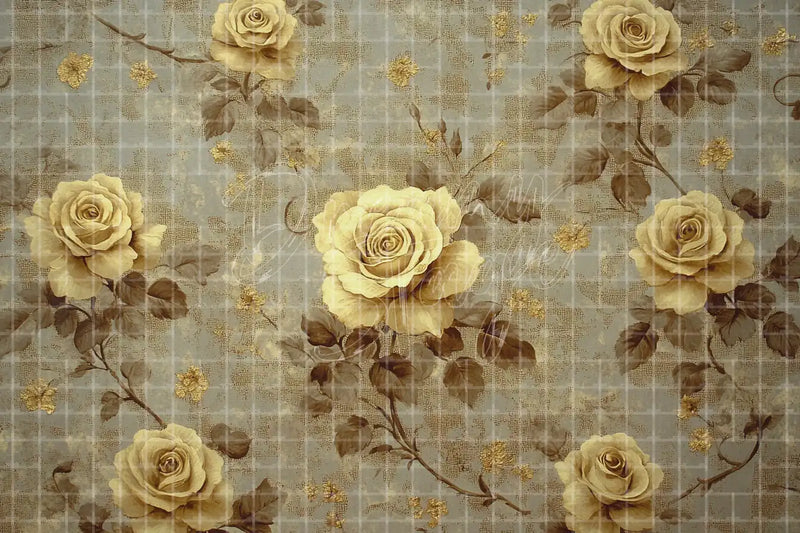 Vintage Floral Wallpaper digital backdrop and photo booth background for Romantic Photo Booth Tea Party Decor and Event Background, ideal for event decor, local printing, projector screens, LED displays, and themed stage backgrounds.