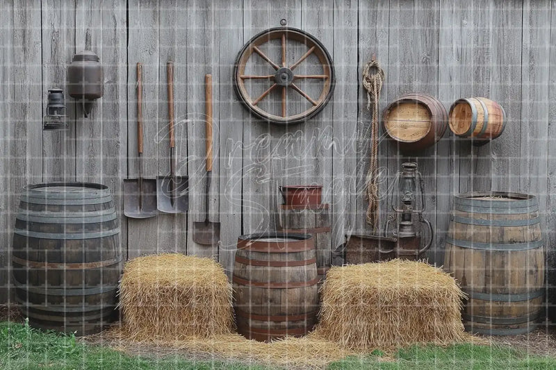 Farmhouse Tool Wall digital backdrop and photo booth background for Rustic Photo Booth Country Event Decor and Barn Background, ideal for event decor, local printing, projector screens, LED displays, and themed stage backgrounds.