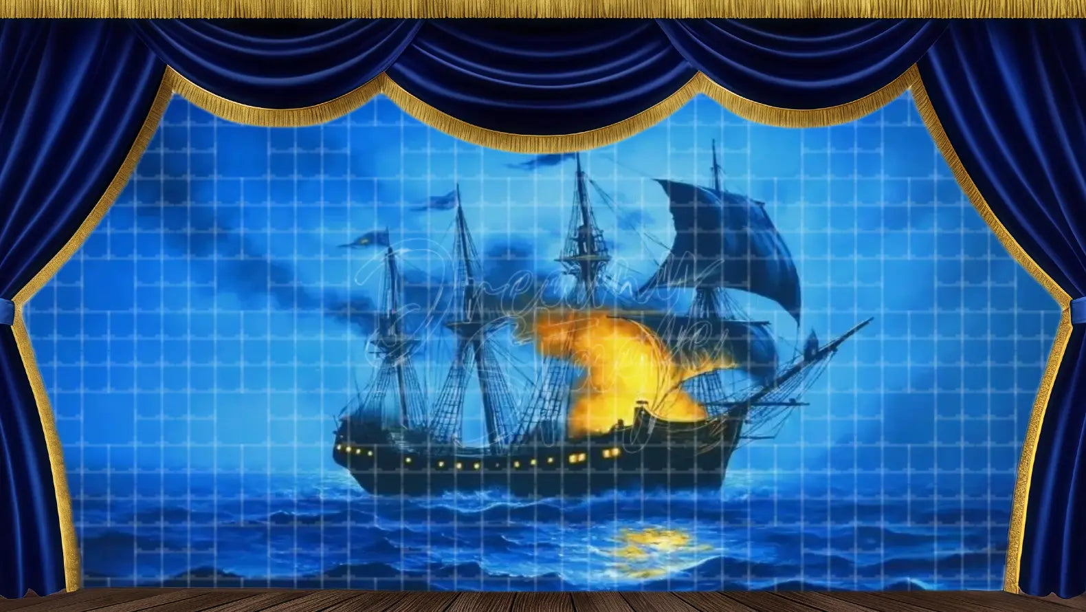 Dark ship fighting storm waves. Great for dramatic turning points.