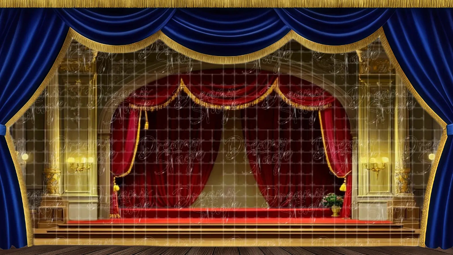 Theatre stage interior backdrop designed for musical theatre performances and professional stage productions.